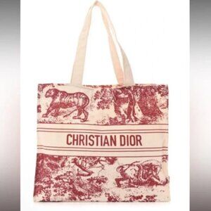 !!NIP!!  Christian Dior Straw Riviera Tote, GWP in Burgundy - So Giftable!!!